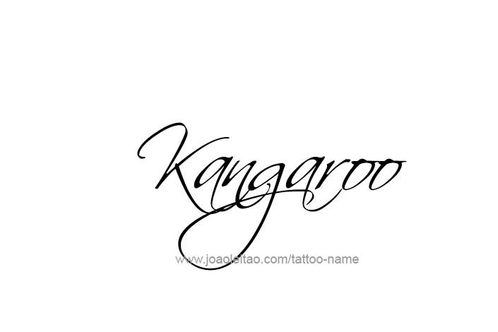 Tattoo Design Animal Name Kangaroo