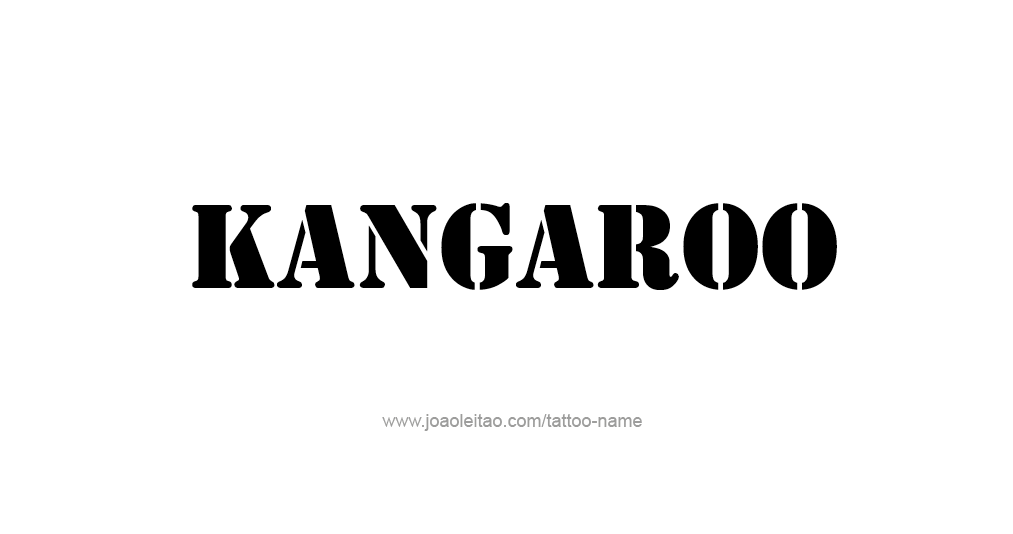 Tattoo Design Animal Name Kangaroo