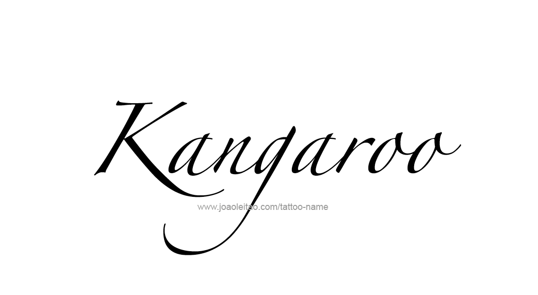 Tattoo Design Animal Name Kangaroo