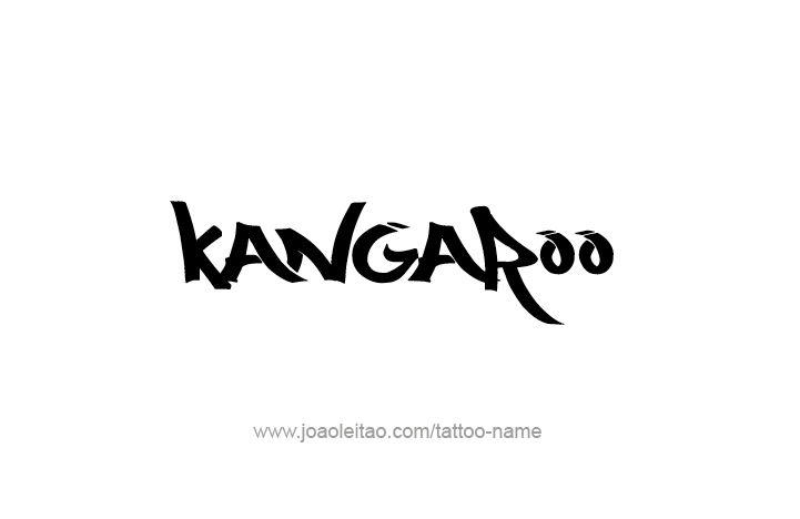 Tattoo Design Animal Name Kangaroo