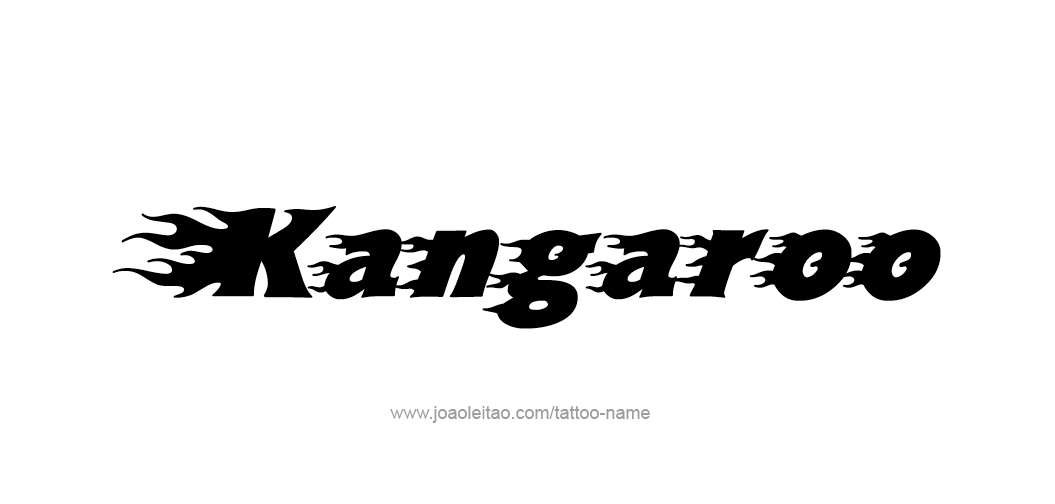 Tattoo Design Animal Name Kangaroo