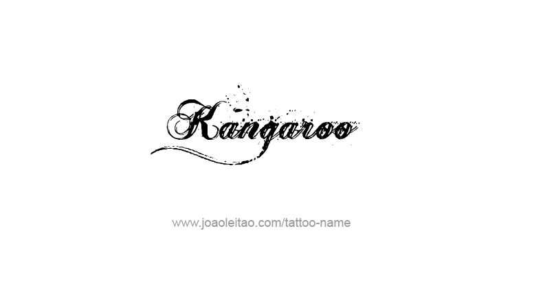 Tattoo Design Animal Name Kangaroo