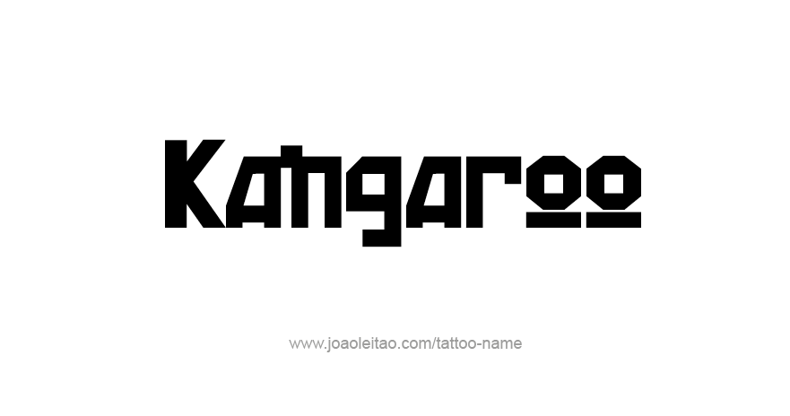 Tattoo Design Animal Name Kangaroo