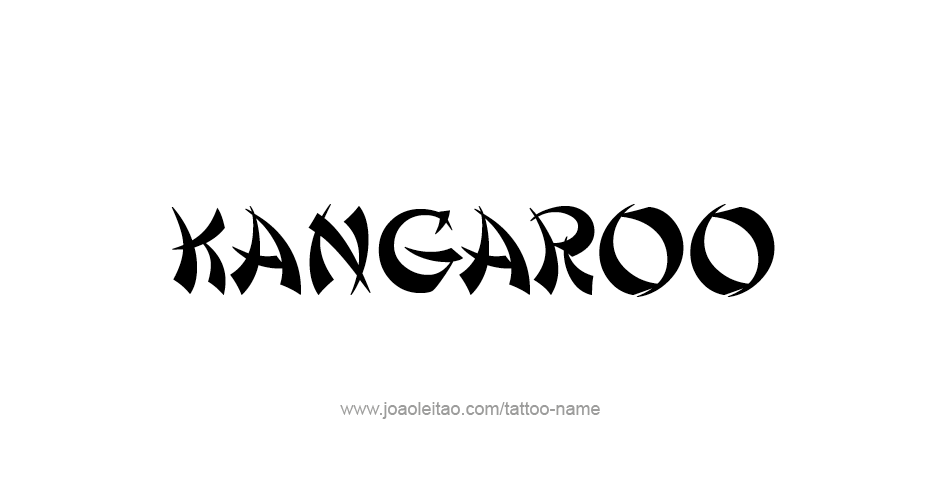 Tattoo Design Animal Name Kangaroo