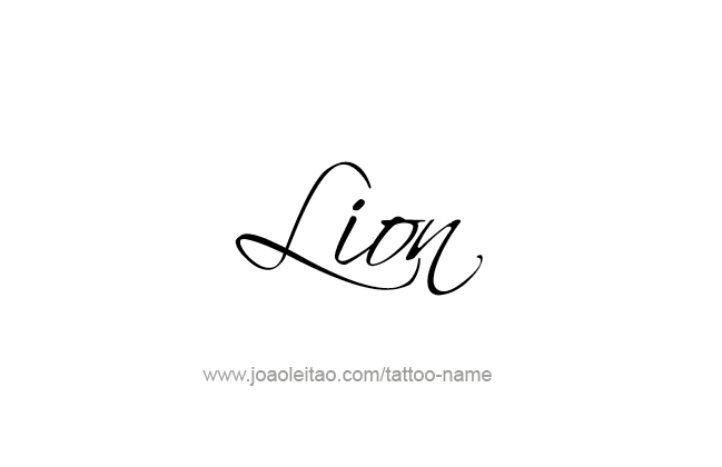 Tattoo Design Animal Name Lion