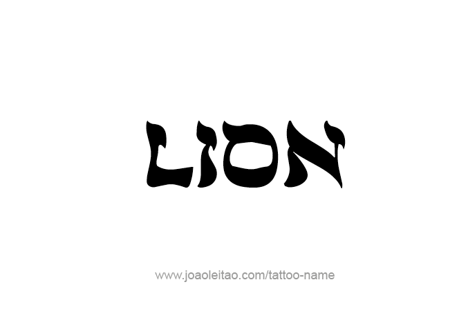 Tattoo Design Animal Name Lion