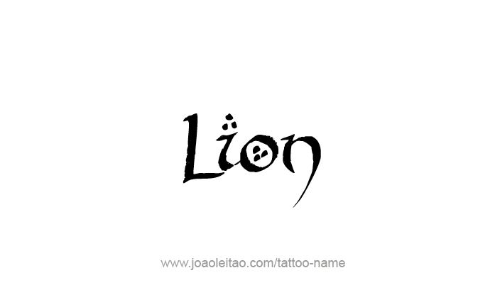 Tattoo Design Animal Name Lion