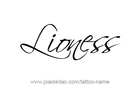 Tattoo Design Animal Name Lioness