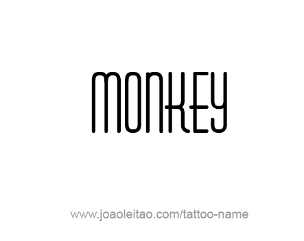 Tattoo Design Animal Name Monkey