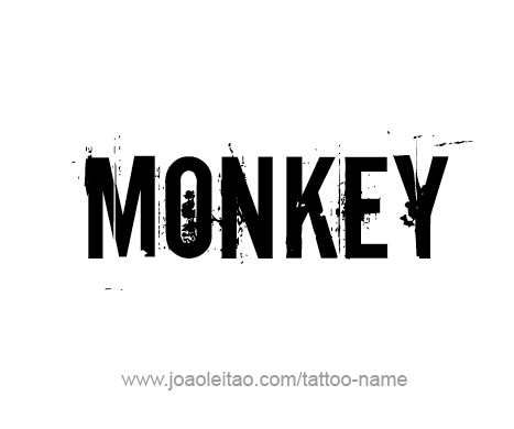 Tattoo Design Animal Name Monkey