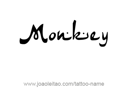 Tattoo Design Animal Name Monkey