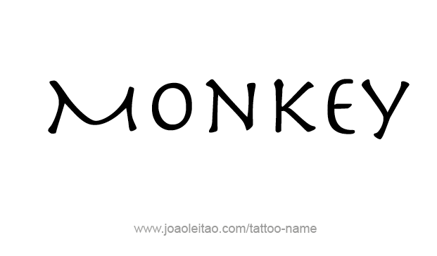 Tattoo Design Animal Name Monkey