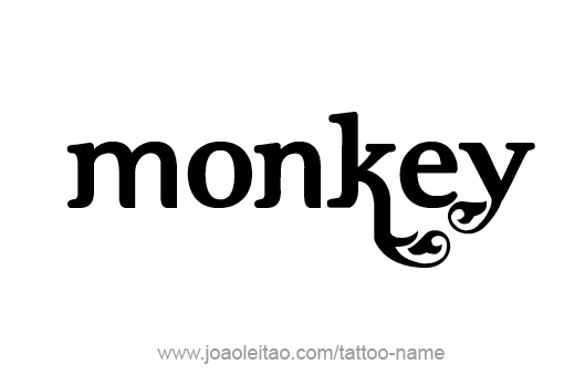 Tattoo Design Animal Name Monkey