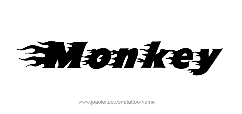 Tattoo Design Animal Name Monkey