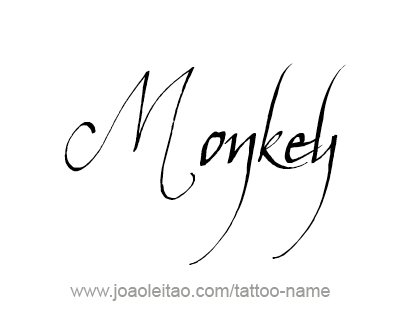 Tattoo Design Animal Name Monkey