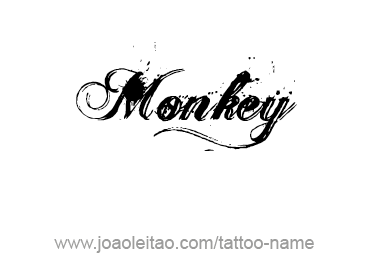 Tattoo Design Animal Name Monkey