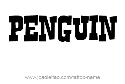 Tattoo Design Animal Name Penguin