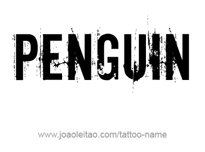 Tattoo Design Animal Name Penguin