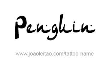 Tattoo Design Animal Name Penguin