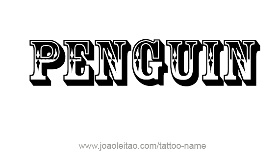 Tattoo Design Animal Name Penguin