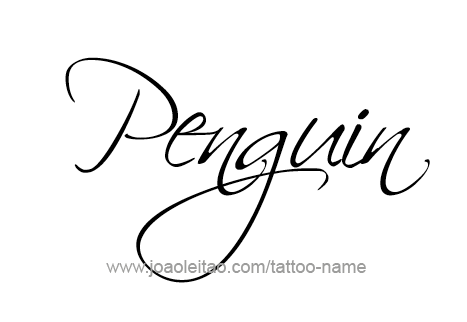 Tattoo Design Animal Name Penguin