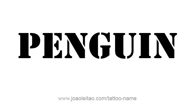 Tattoo Design Animal Name Penguin