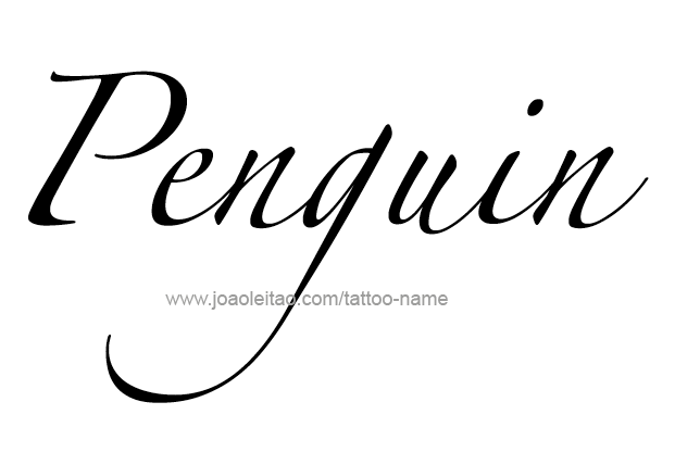 Tattoo Design Animal Name Penguin