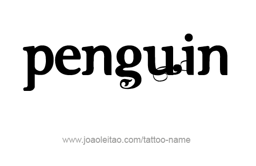 Tattoo Design Animal Name Penguin