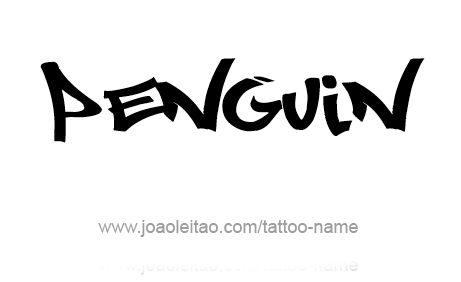 Tattoo Design Animal Name Penguin