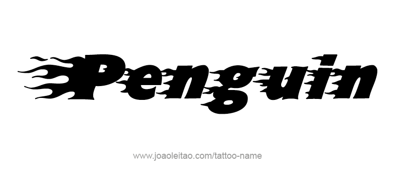 Tattoo Design Animal Name Penguin
