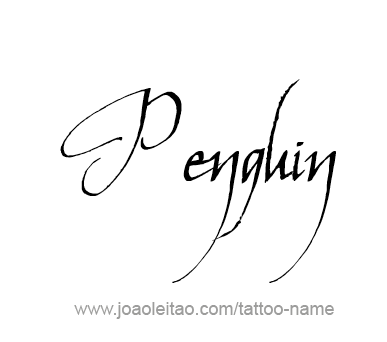 Tattoo Design Animal Name Penguin