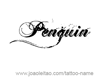 Tattoo Design Animal Name Penguin