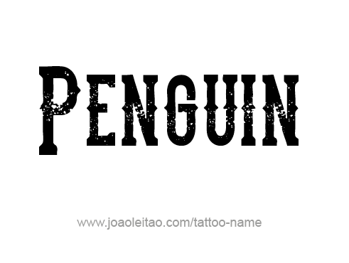 Tattoo Design Animal Name Penguin