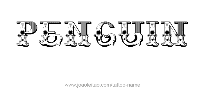 Tattoo Design Animal Name Penguin