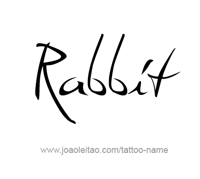 Tattoo Design Animal Name Rabbit