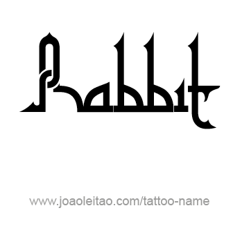 Tattoo Design Animal Name Rabbit