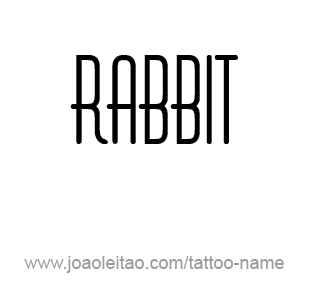 Tattoo Design Animal Name Rabbit