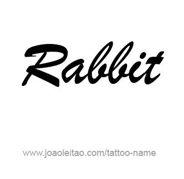 Tattoo Design Animal Name Rabbit