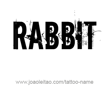 Tattoo Design Animal Name Rabbit