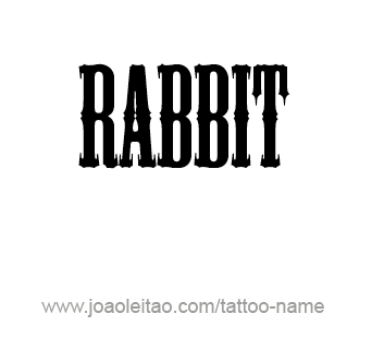 Tattoo Design Animal Name Rabbit