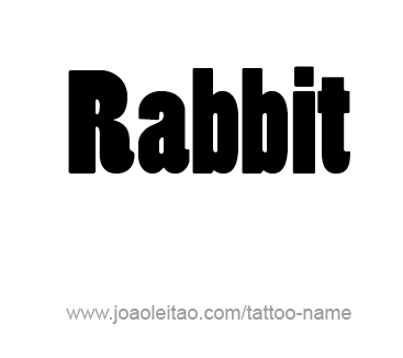 Tattoo Design Animal Name Rabbit