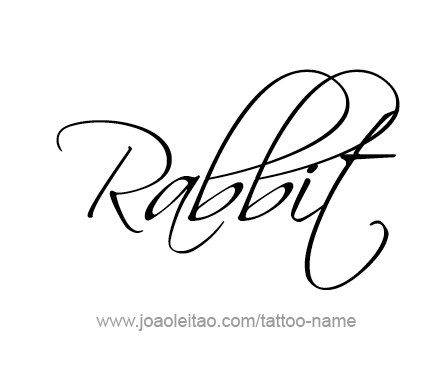 Tattoo Design Animal Name Rabbit