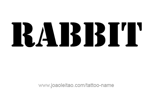 Tattoo Design Animal Name Rabbit