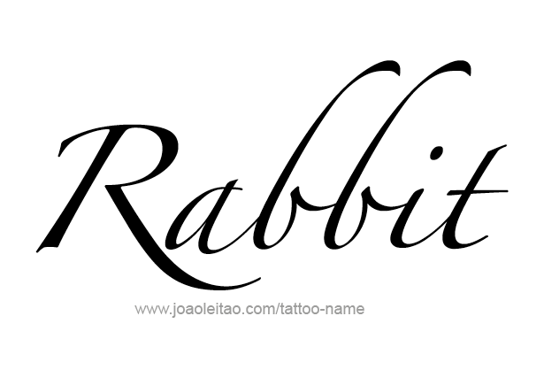 Tattoo Design Animal Name Rabbit