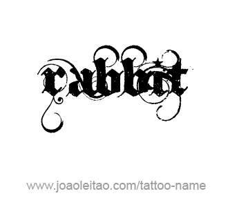 Tattoo Design Animal Name Rabbit