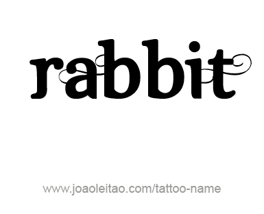 Tattoo Design Animal Name Rabbit