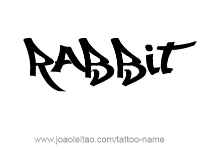 Tattoo Design Animal Name Rabbit