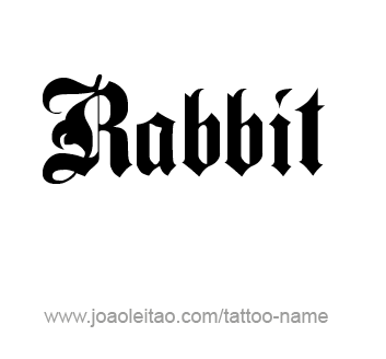 Tattoo Design Animal Name Rabbit