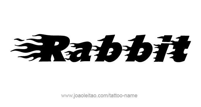 Tattoo Design Animal Name Rabbit