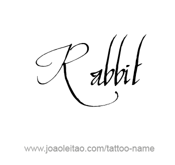 Tattoo Design Animal Name Rabbit